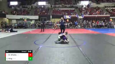 54 lbs Cons. Round 3 - WIll Whaley, Laurel Matburners vs Lincoln King, Spartan Youth Wrestling Club