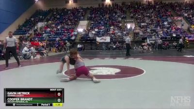 3 - 113 lbs Semifinal - Gavin Hetrick, Warren County vs Cooper Brandt, Wilson Memorial HS