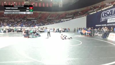 4A Boys 190 lbs Champ. Round 1 - Brent Kolkow, Hidden Valley Boys vs Jeremiah Steagall, Sweet Home Boys