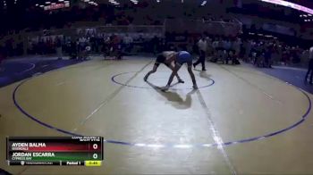 3A 113 lbs Cons. Round 2 - Ayden Balma, Riverdale vs Jordan Escarra, Cypress Bay