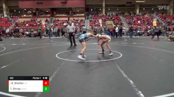 100 lbs Quarterfinal - Gavin Shelton, Victory Wrestling vs Tyler Chrisp, Team Hammer Wrestling Academy