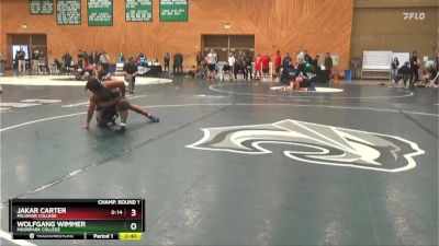 197 lbs Champ. Round 1 - Wolfgang Wimmer, Moorpark College vs Jakar Carter, Palomar College