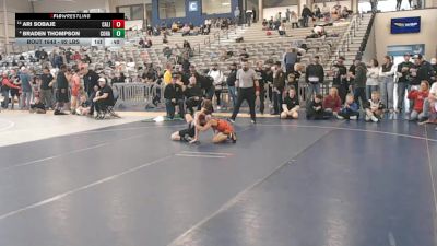 92 lbs Cons. Sub-semis - Braden Thompson, Colorado Hammers vs Ari Sobaje, California