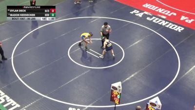 96 lbs Quarterfinal - Dylan Deck, Hatboro Horsham vs Mason Keesecker, Derry Area