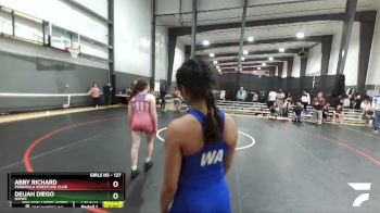 127 lbs 3rd Place Match - Abby Richard, Peninsula Wrestling Club vs Deijah Diego, NWWC