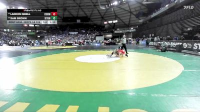 Boys 1A 106 lbs Champ. Round 1 - Sam Brown, Seton Catholic vs Landon Isbell, Castle Rock