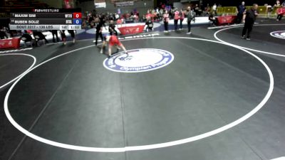 138 lbs Cons. Quarters - Maxim Sim, World Team Training Center vs Ruben Soliz, Beat The Streets - Los Angeles