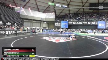 Boys 1A 132 lbs Cons. Round 5 - Treycen Sample, Elma vs Thomas Antonio, Royal