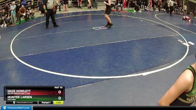 83 lbs Cons. Round 2 - Hunter Larsen, Millard vs Haze Howlett, Delta Wrestling Club