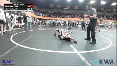 73 lbs Semifinal - August Milligan, Pauls Valley Panther Pinners vs Jaxson Williams, Tecumseh Youth Wrestling