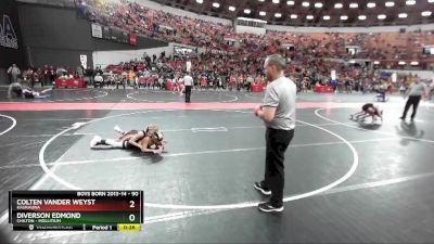 90 lbs Cons. Round 5 - Colten Vander Weyst, Kaukauna vs Diverson Edmond, Chilton - Mollitium