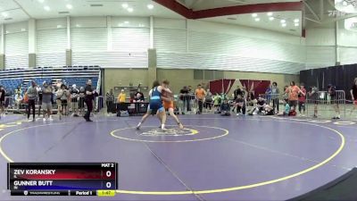 132 lbs 1st Place Match - Zev Koransky, IL vs Gunner Butt, IN