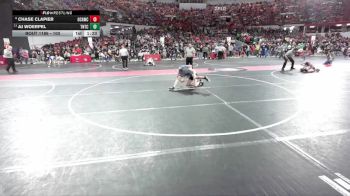 100 lbs Champ. Round 2 - Aj Woerpel, Team Nazar Training Center vs Chase Clapier, Oak Creek Attack Wrestling Club