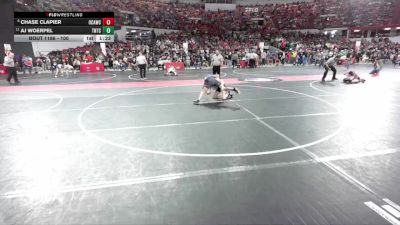 100 lbs Champ. Round 2 - Aj Woerpel, Team Nazar Training Center vs Chase Clapier, Oak Creek Attack Wrestling Club