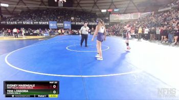 Girls 3A/4A 130 Cons. Round 3 - Tess Longoria, Sumner (Girls) vs Sydney Masengale, West Valley (Yakima) (Girls)