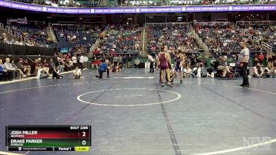 2A 120 lbs Semifinal - Josh Miller, Seaforth vs Drake Parker, Forbush