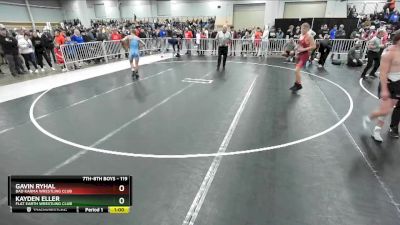 119 lbs Cons. Round 7 - Kayden Eller, Flat Earth Wrestling Club vs Gavin Ryhal, Bad Karma Wrestling Club