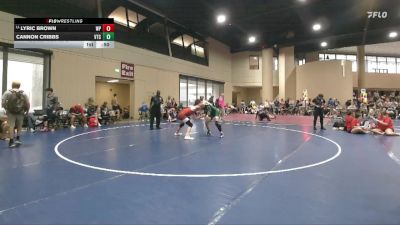 138 lbs Cons. Round 2 - Lyric Brown, White Plains vs Cannon Cribbs, Venice Takedown Club