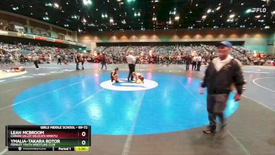 69-72 lbs Round 1 - Leah McBroom, Carson Valley Wildcats Wrestli vs Ymalia-Takara Rotor, Fernley Youth Wrestling Club