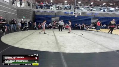 117 lbs Quarterfinal - Destiny McSweeney, Ontario Animals vs Alizabella Canderlaria, 208 Badgers