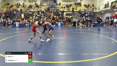 107 lbs Quarterfinal - Daelon Britt, Bishop McCort vs Hudson Wolbert, Reynolds