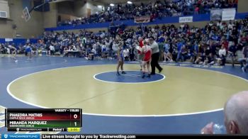 115lbs Champ. Round 1 - Phaedra Mathis, Castle Rock (Girls) vs Miranda Marquez, Eisenhower (Girls)