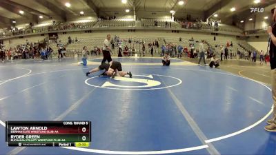 130 lbs Cons. Round 5 - Lawton Arnold, Eierman Elite Wrestling Club-AA vs Ryder Green, Buchanan County Wrestling Club-AA