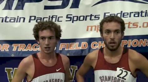 Miles Unterreiner and Chris Derrick after 5k 2011 MPSF