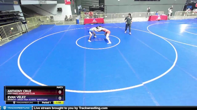 132 lbs Quarterfinal - Anthony Cruz, Mad Dawg Wrestling Club vs Evan ...