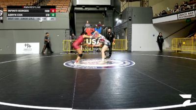 Junior Girls - 145 lbs Champ. Round 1 - Shweta Porchezhiyan vs Jaydan Colgan, Temecula Valley High School Wrestling