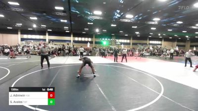 138 lbs Consi Of 64 #1 - Joshua Adiniwin, Too Much Mana vs Samuel Avalos, Top Dog WC