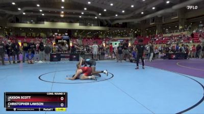 132 lbs Cons. Round 3 - Jaxson Scott, KS vs Christopher Lawson, IA