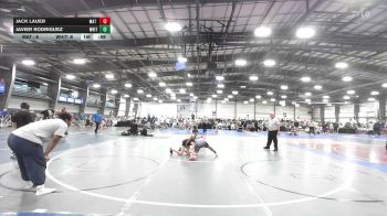 90 lbs Rr Rnd 2 - Jack Lauer, Mat Warriors Gold MS - MS vs Javier Rodriguez, Whitted Trained National Dual Team - MS