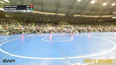 120 lbs Consi Of 8 #1 - Brinlee Taylor, Lady Outlaw Wrestling Academy vs Nova Estrada, Daughters Of Zion