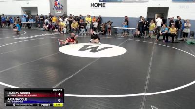 73 lbs Quarterfinal - Ariana Cole, Mat-Su Matmen vs Harley Dobbs, Interior Grappling Academy