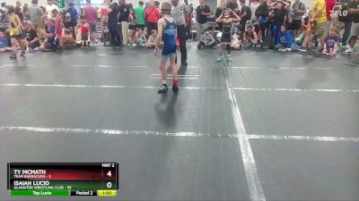 56 lbs Semifinal - Ty McMath, Team Barracuda vs Isaiah Lucio, Gladiator Wrestling Club