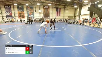 120 lbs Rr Rnd 2 - Zach Thomas, Militia Wrestling Club vs Kahlil Akinyemi, Underground Fight Club