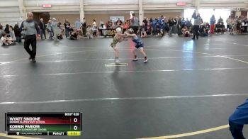 46 lbs Round 2 - Wyatt Sindone, Dundee Elementary School vs Korbin Parker, Meridian Elementary School