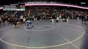 3A 132 lbs Champ. Round 1 - Triston Woodard, East Wake High School vs Maverick Monteith, Ashbrook High School