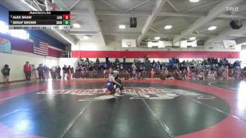 Boys 108 lbs Cons. Semi - Seraf Brown, Shasta Charter Academy Boys vs Alex Shaw, Lassen Boys