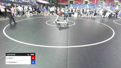 285 lbs Cons 64 #2 - Dalton Wolf, WI vs Zack Chatman, AL