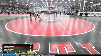 132 lbs Quarterfinal - Reed Rader, Frank W. Cox vs David Simon, Deep Run