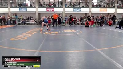 108-114 lbs Cons. Semi - Alina Edwards, Springfield HS vs Evalyn Idzik, P3 Warrior Wrestling Academy