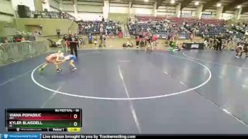 56 lbs Round 1 - Viana Popadiuc, NM vs Kyler Blaisdell, ID