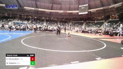 46 lbs Quarterfinal - Griffin Edmondson, Team Tulsa Wrestling Club vs Wrenland Roberts, Wesley Wrestling Club