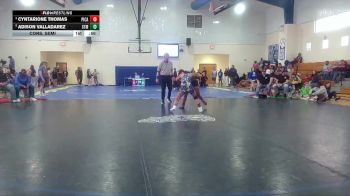 Girls 107 lbs Cons. Semi - Adison Valladarez, St. Martin High School Girls vs Cyntarione Thomas, Picayune High School