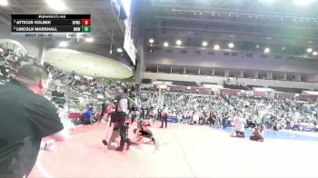 49 lbs Quarterfinal - Atticus Kolbek, Dover Youth Wrestling Club vs Lincoln Marshall, Mighty Bluebirds Wrestling