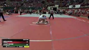 D1-132 lbs Cons. Round 2 - Wyatt Moore, Hil. Davidson vs Jack McCall, Lebanon