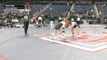 1-4A - 120 1st Place Match - Khiry Reese, Rosewood High School vs Skyla Simpson, First Flight High School