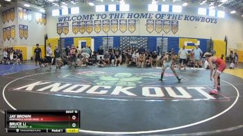 132 lbs Quarters & Wb (16 Team) - Jay Brown, Panhandle Gator Dogs vs Bruce Li, Funky Monkey